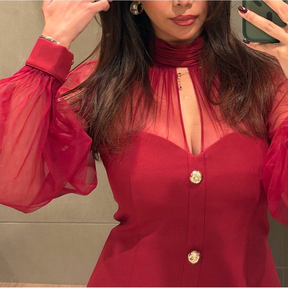 Mini Red Dress - Picture 5 of 6